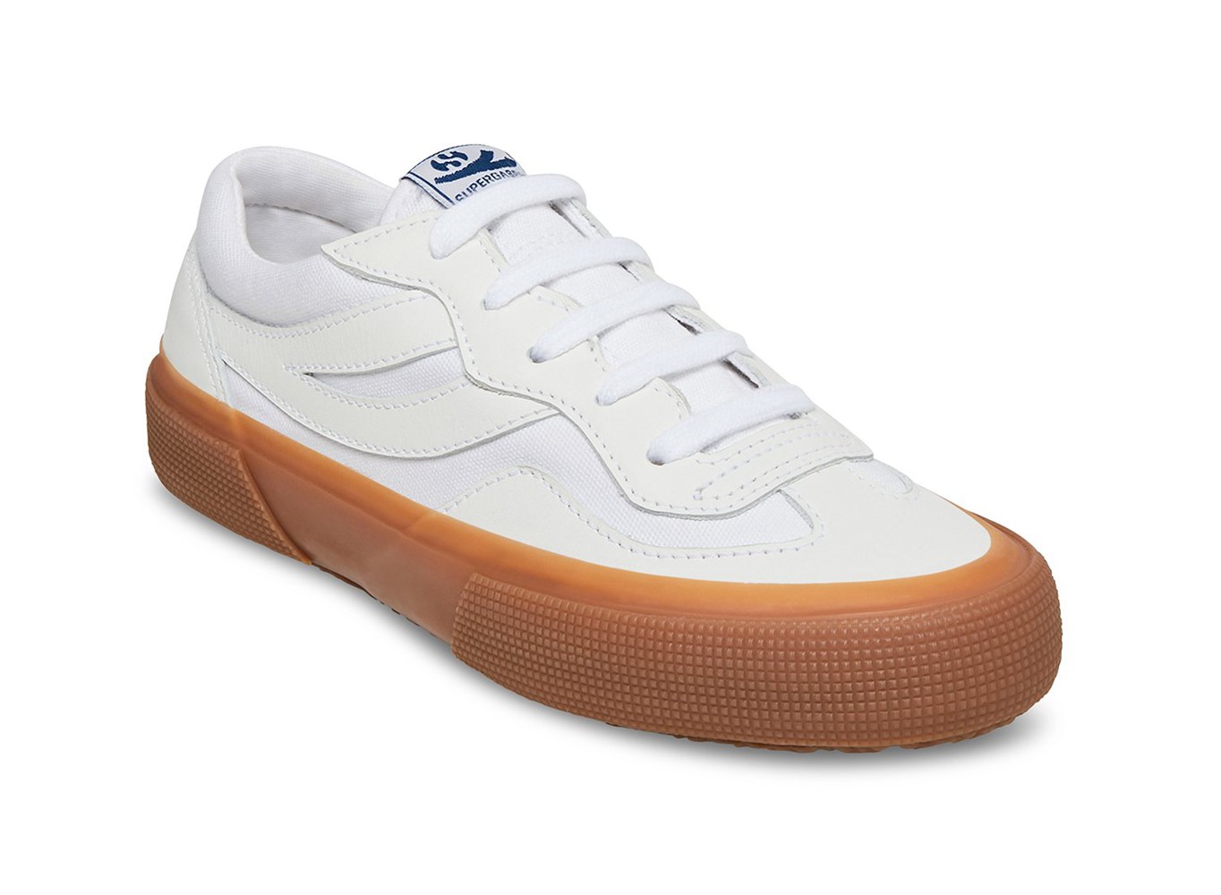 Zapatillas Superga Mujer Blancas - 2941 Revolley Cuero - 679352NDO